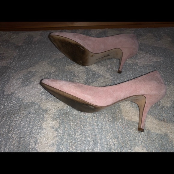 nude pink suede heels